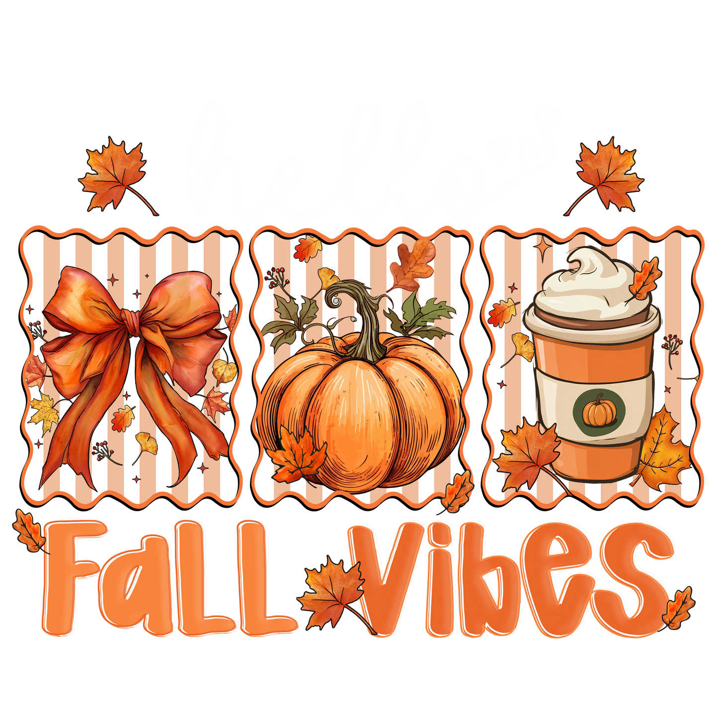 Fall Vibes Bow Pumpkin Latte Digital Download