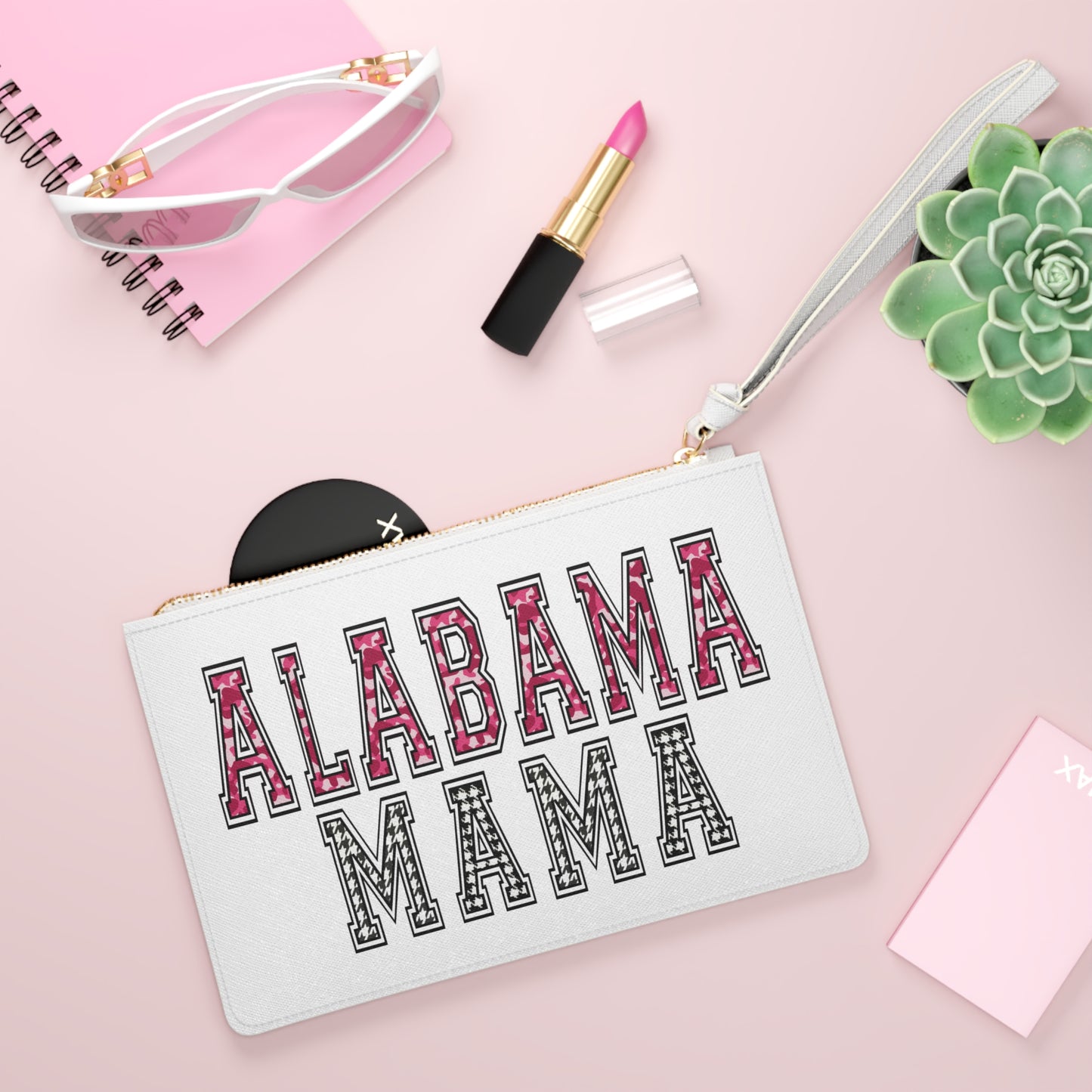 Alabama Mama Clutch Bag, Stylish Wristlet