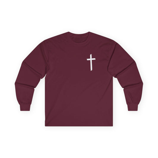 Christian Long Sleeve Tee, Faith-Based Shirt, Jesus Graphic Tee, Religious Apparel, Inspirational Gift, Unisex Cotton Top