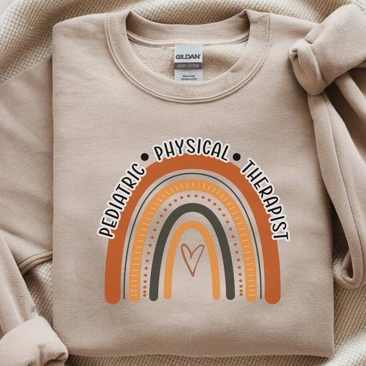 Boho Rainbow Pediatric Physical Therapist Sweatshirt