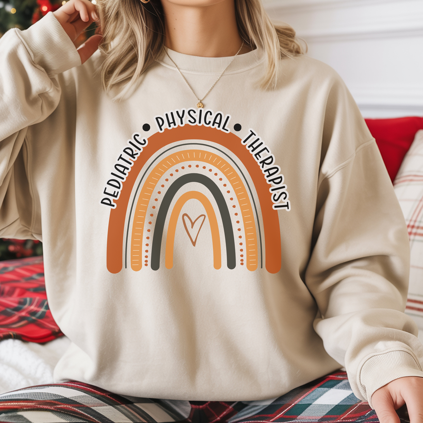 Boho Rainbow Pediatric Physical Therapist Sweatshirt