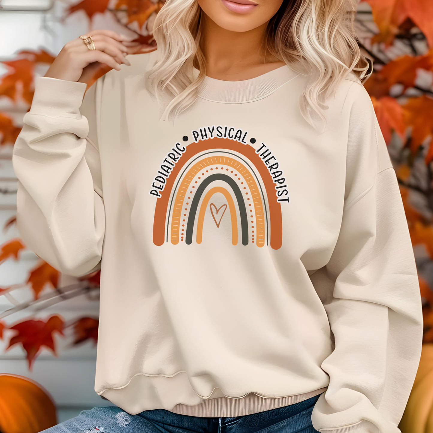 Boho Rainbow Pediatric Physical Therapist Sweatshirt