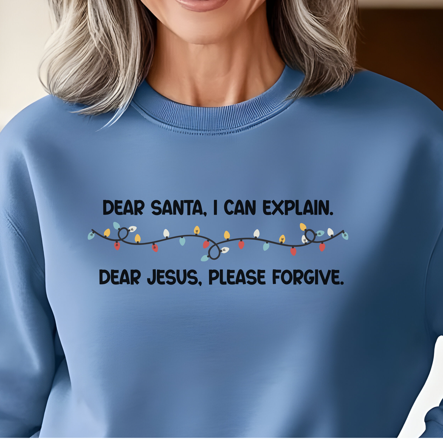 Funny Faith Christmas Shirt - Dear Santa Dear Jesus - Holiday Tee - Christian Christmas Humor Gift
