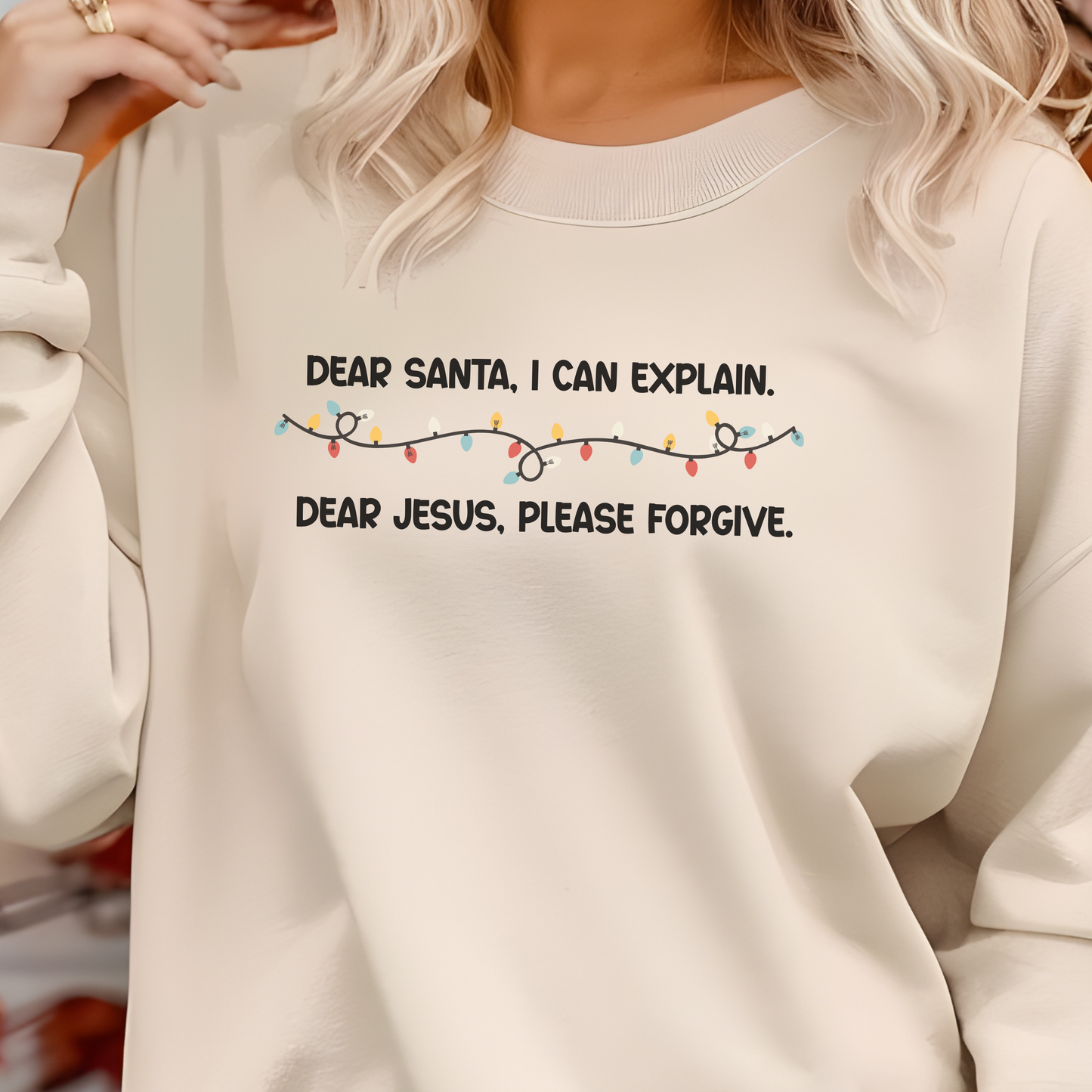 Funny Faith Christmas Shirt - Dear Santa Dear Jesus - Holiday Tee - Christian Christmas Humor Gift