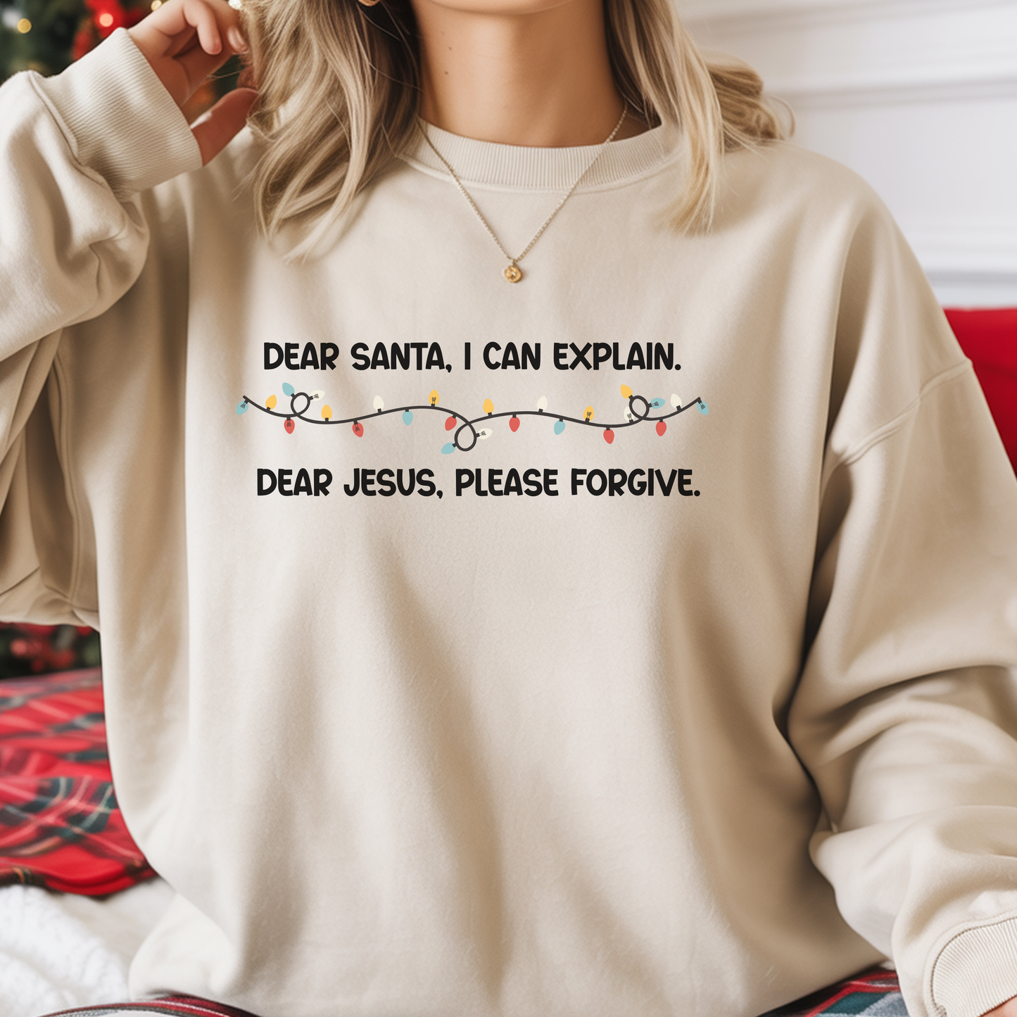 Funny Faith Christmas Shirt - Dear Santa Dear Jesus - Holiday Tee - Christian Christmas Humor Gift