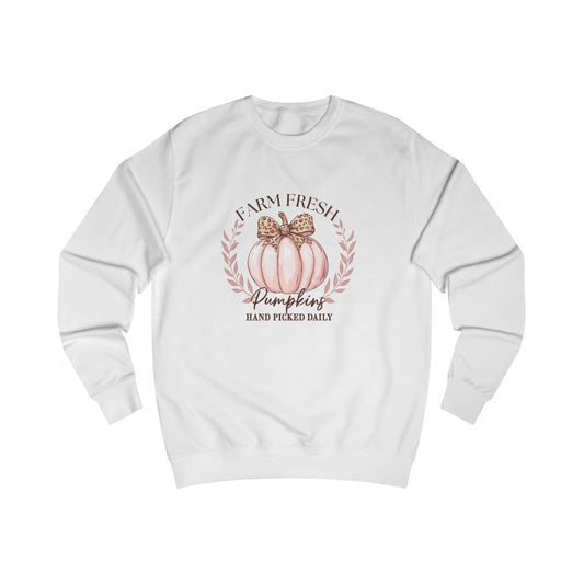 Farm Fresh Pumpkins Sweatshirt, Cozy Fall Layer, Perfect for Autumn, Harvest Party, Thanksgiving Gift, Seasonal Fashion