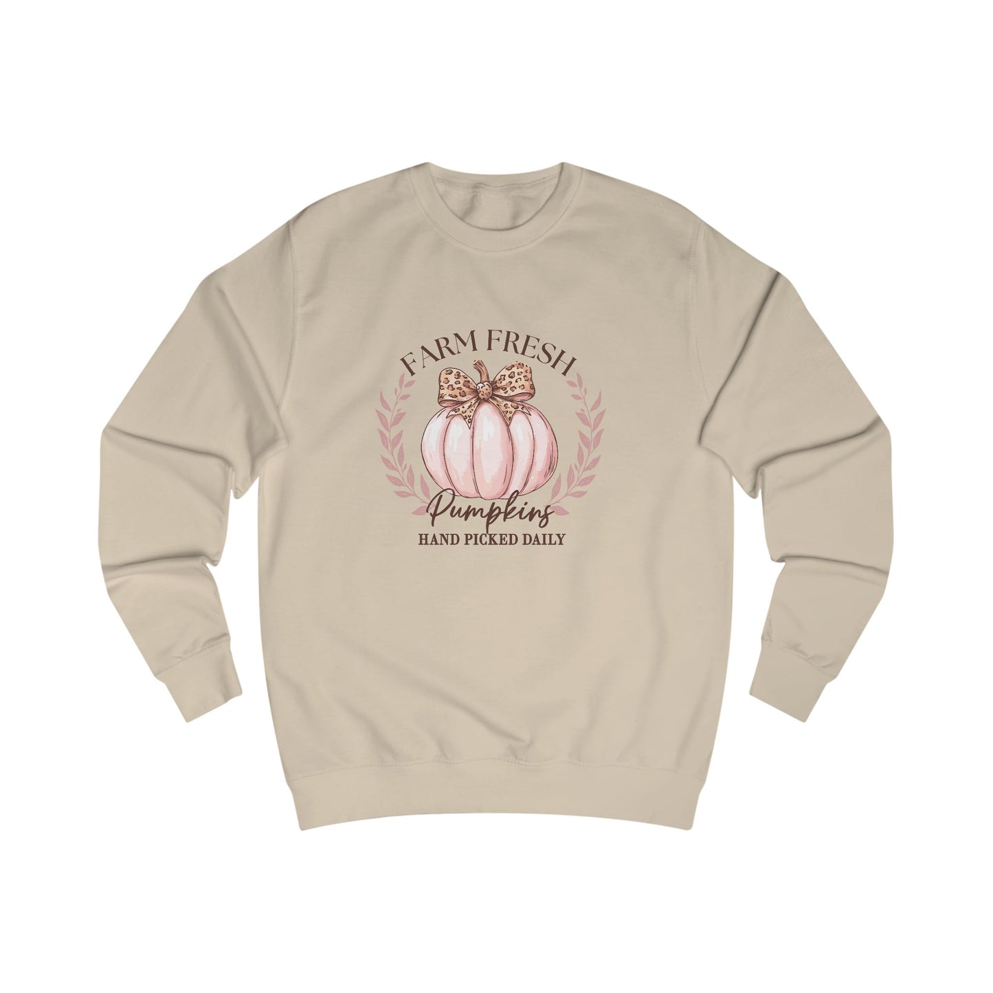 Farm Fresh Pumpkins Sweatshirt, Cozy Fall Layer, Perfect for Autumn, Harvest Party, Thanksgiving Gift, Seasonal Fashion
