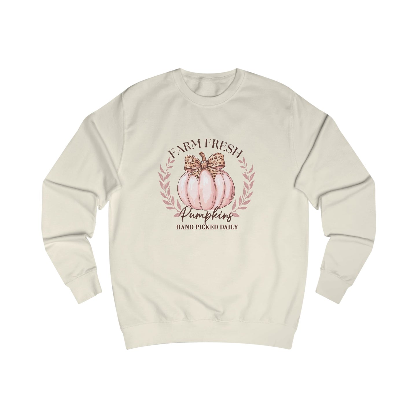 Farm Fresh Pumpkins Sweatshirt, Cozy Fall Layer, Perfect for Autumn, Harvest Party, Thanksgiving Gift, Seasonal Fashion