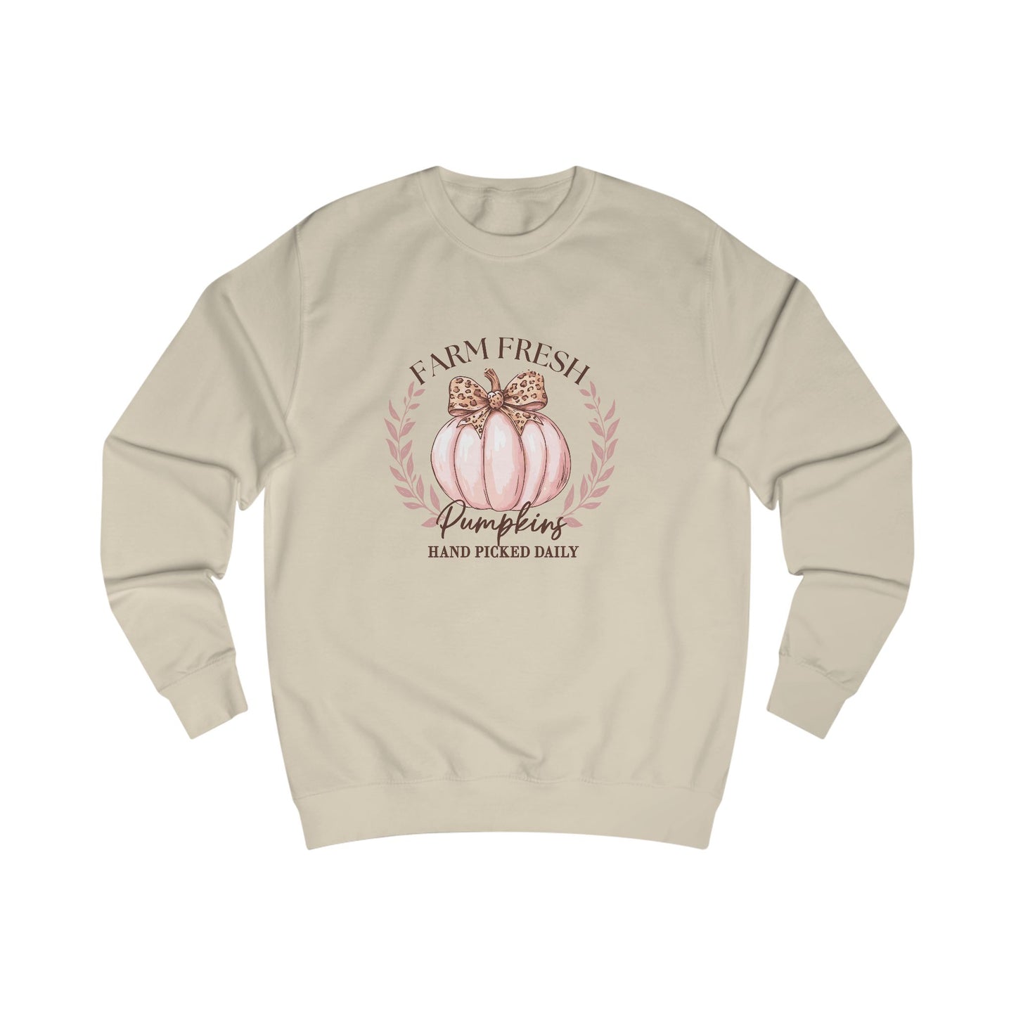 Farm Fresh Pumpkins Sweatshirt, Cozy Fall Layer, Perfect for Autumn, Harvest Party, Thanksgiving Gift, Seasonal Fashion