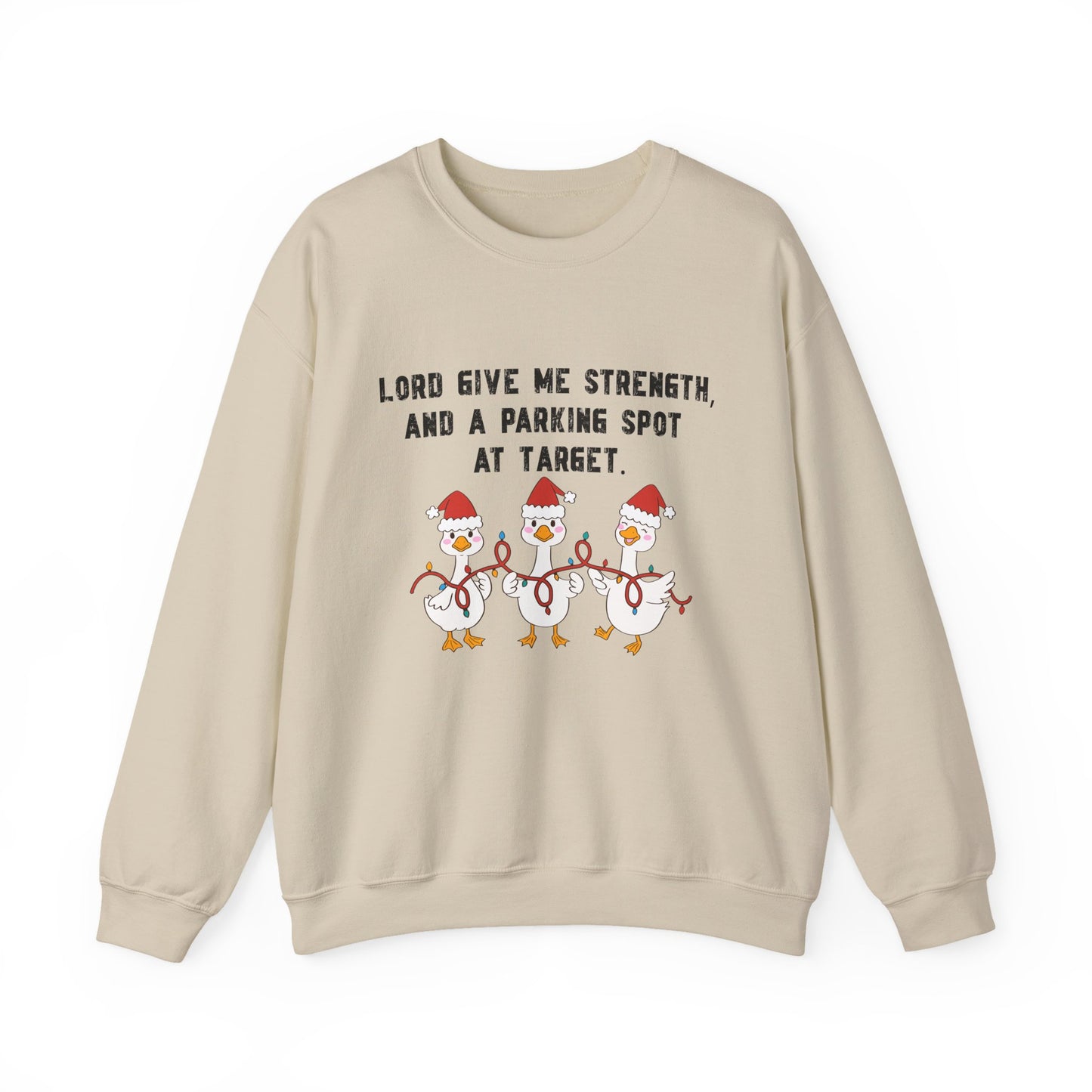 Funny Christian Mom Christmas Shirt - Lord Give Me Strength - Faith Humor - Holiday Shopping Sweatshirt